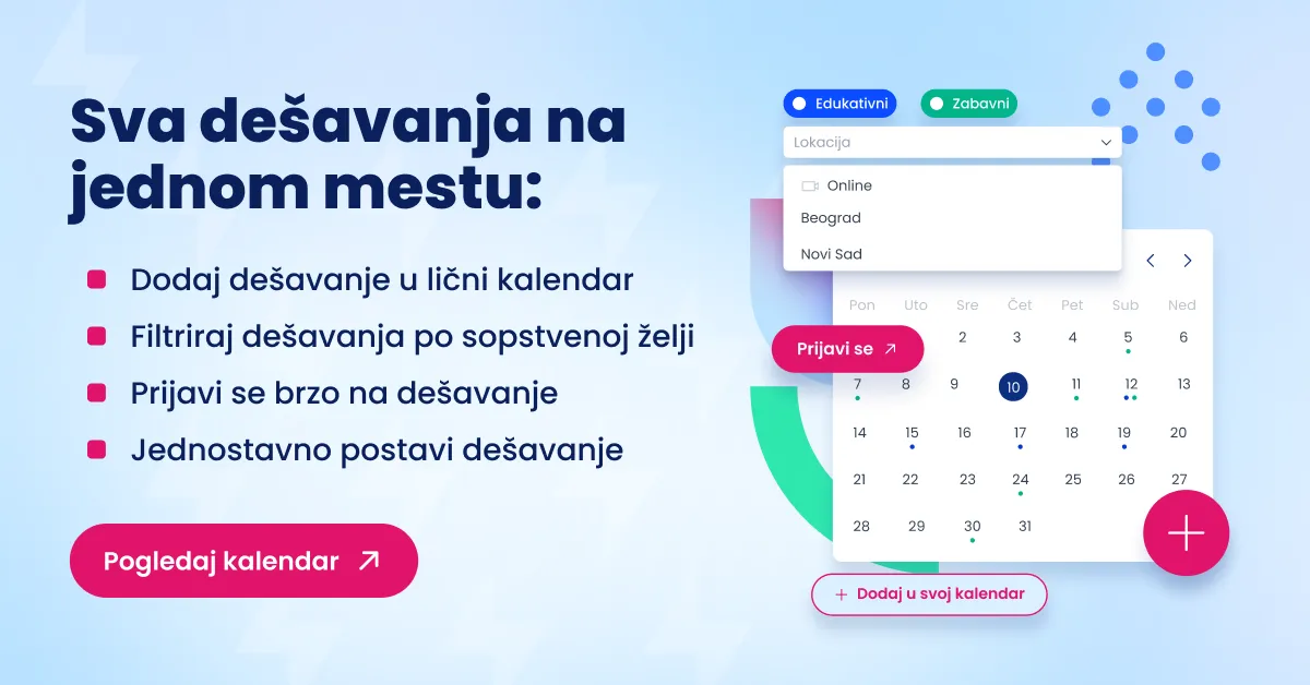 Ne propusti nijedan događaj za mlade uz Startuj “Dešavanja"